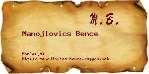 Manojlovics Bence névjegykártya